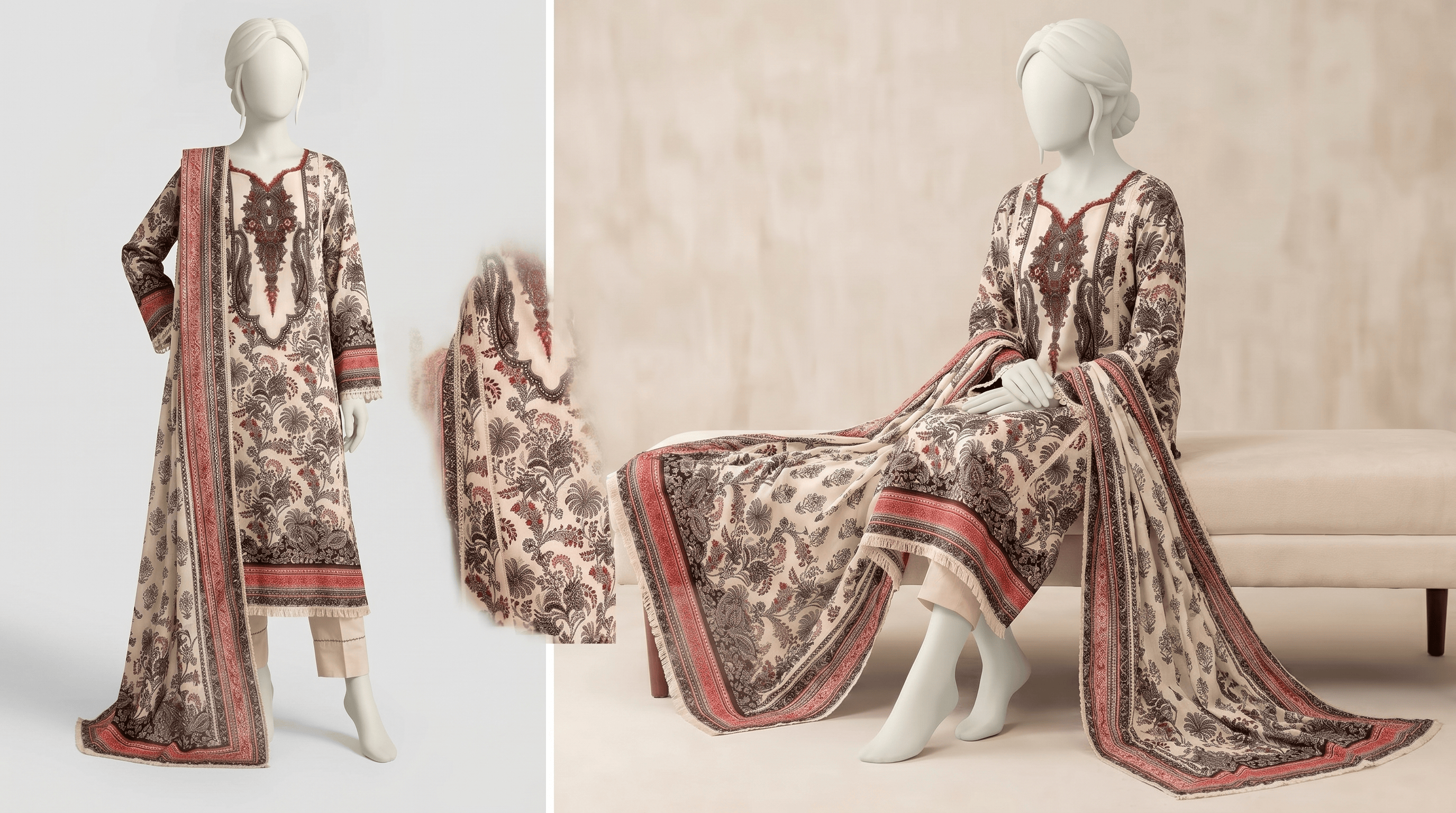 🌸 GUL AHMED SUMMER LAWN 3-PIECE SUIT – ELEGANT PRINTED SUMMER OUTFIT 🌸