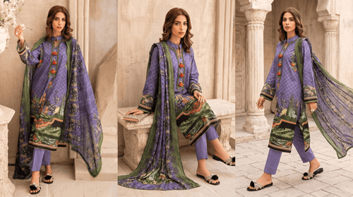 Gul Ahmad Printed Lawn 3PC Suit