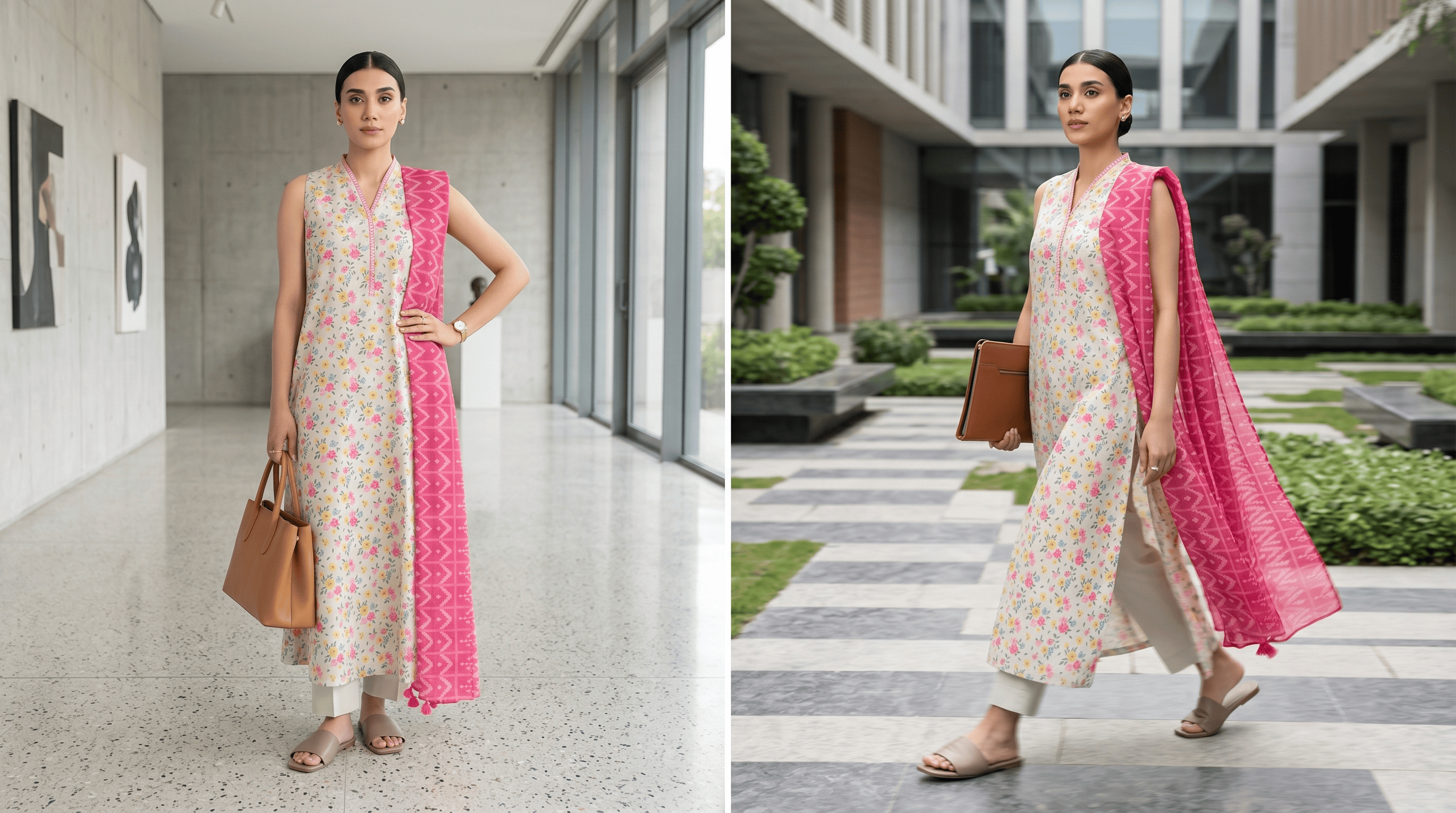Sapphire – Premium Printed Lawn Suit: Made with soft, breathable lawn fabric to keep you cool and comfortable throughout the day